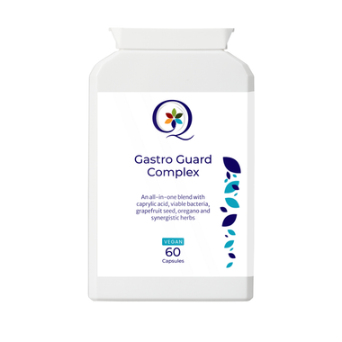 QW Gastro Guard Complex – High Strength Digestive Balance Capsules with Zinc, Aloe Vera & Live Cultures | Vegan | Made in the UK | 60 Capsules - QuantumWay