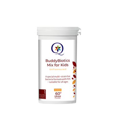 QW BuddyBiotics Mix for Kids | High Strength Probiotic Powder for Children | Bifidobacterium Infantis with Lactobacillus Cultures & Prebiotic Fibre | 60g | Made in UK - QuantumWay 