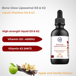 QW Vitamin D3 K2 Liquid 4000 IU | Liposomal Vitamin D Drops with K2 MK-7 100µg | High Strength Vitamin D 3 & K2 Liquid Supplement | Vegan | Made in The UK | - QuantumWay 