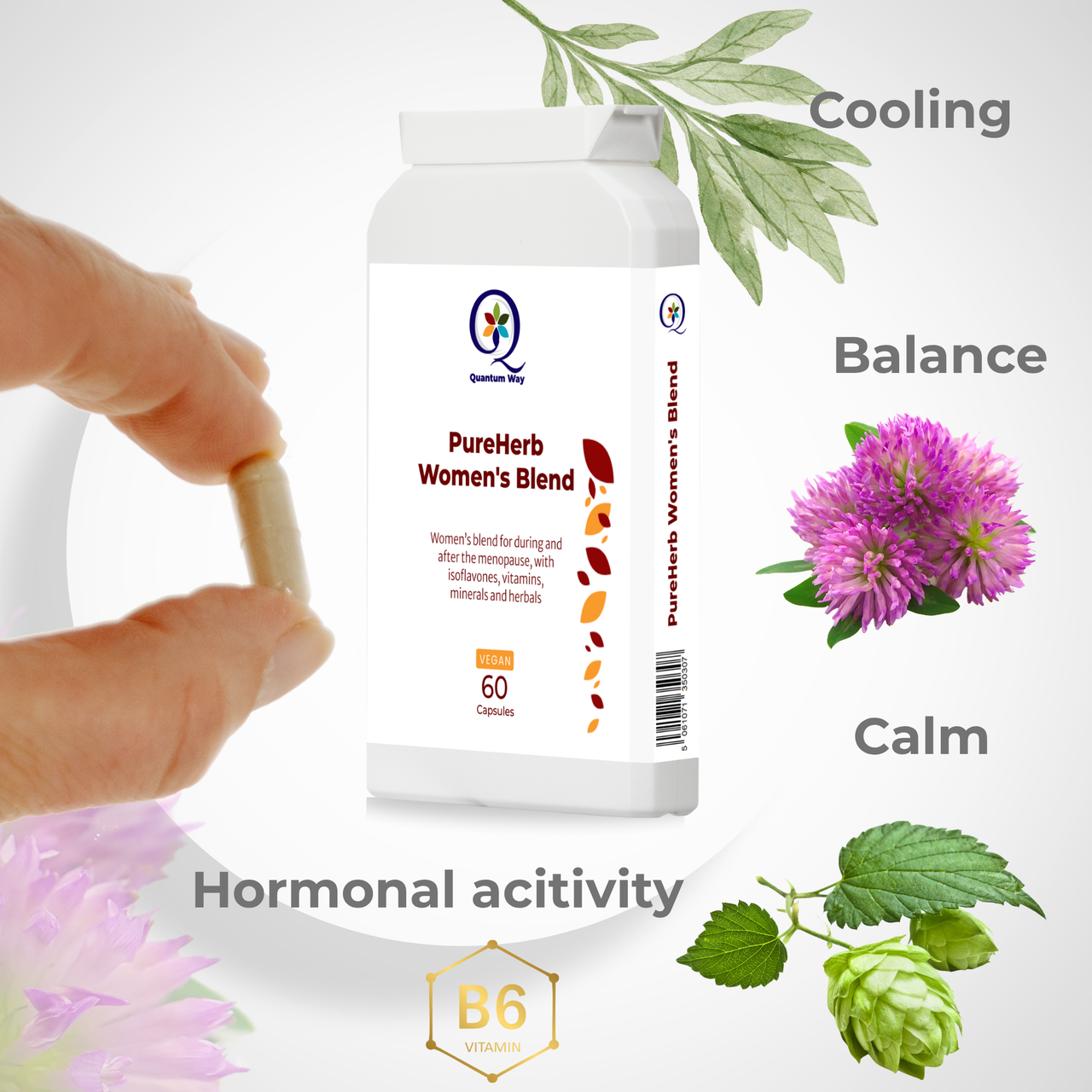 PureHerb Women's Blend for Hot Flashes | Before and after Menopause - QuantumWay 