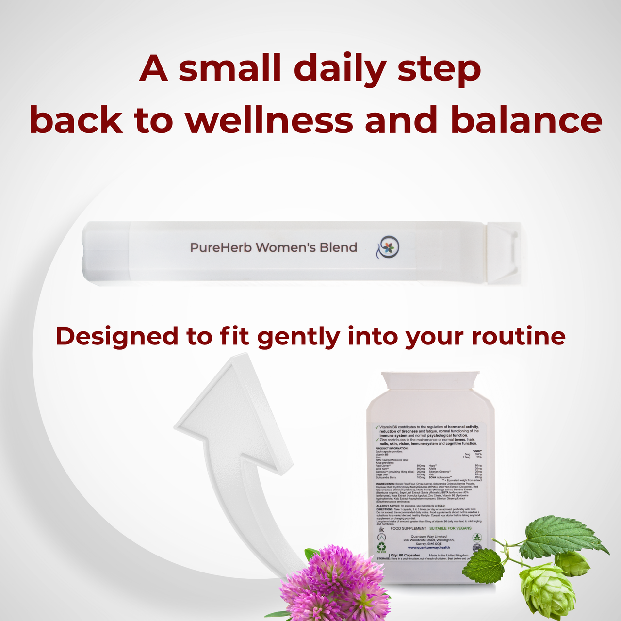 PureHerb Women's Blend | Hot Flashes | Before and after Menopause - QuantumWay 
